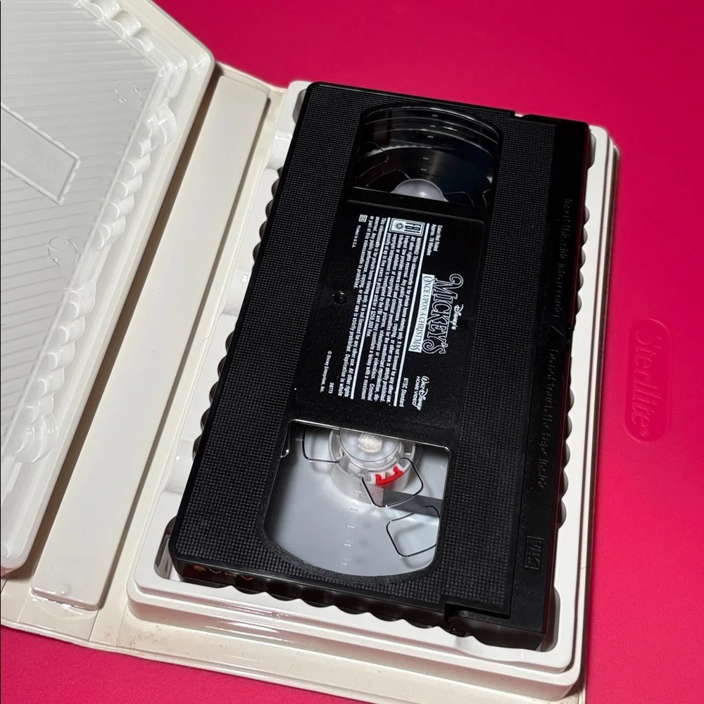 Disney's Mickey's Once Upon a Christmas VHS - Red and White
